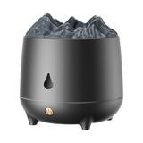 LBECLEY Home Humidifiers Whole House Simulated Volcano Diffuser Cool Mist Humidifier Quiet Air Humidifier for Bedroom Nursery Office Oil Diffuser Auto Shut Off Gift 2 Humidifiers for Home Black A