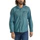 Wrangler Herren Iconic Denim Regular Fit Snap Shirt Hemd mit Button-Down-Kragen, Grit Wash, L