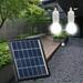 2023 Summer Savings Clearance! WJSXC Outdoor Garden Light IP65 Waterproof Solar LED Pendant Light with 2pcs 3W Power LED Bulbs Easy Install Solar Light with 16.4ft Extension Cord White