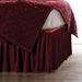 HiEnd Accents Stella Faux Silk Velvet Jewel Tone Bed Skirt, 1PC