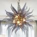 Longree Luxury Chandeliers Modern Hand Blown Glass Art Chandelier Ceiling Light Hanging Pendant Light Fixture Decoration for Bedroom Indoor Lighting living room Lobby Stairwell Hotel Kitchen Island