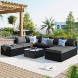 8-Pieces Outdoor Patio Furniture Sets Garden Conversation Wicker Sofa