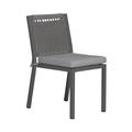 Liberty Furniture Aluminum Outdoor Side Chair in Gray Granite (Set of 2)
