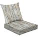 2-Piece Deep Seating Cushion Set Artistic geo deep dye geo tie dye stripe check coloured boho seamless Outdoor Chair Solid Rectangle Patio Cushion Set