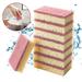 wofedyo cleaning supplies high-density wave dishwashing sponge wipe kitchen color cleaning sponge block Red 22*10*7