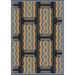 Joy Carpets 1757D-04 Any Day Matinee Deco Ticket Rectangle Theater Area Rugs 04 Charcoal - 7 ft. 8 in. x 10 ft. 9 in.