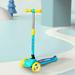 Luddy B.Duck Co-branded Edition Kids Kick Scooter with 3 Adjustable Heights and Light Up Wheels Gift for Toddlers Blue