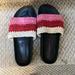 Anthropologie Shoes | Color Block Pink White Anthropologie Slides | Color: Pink/White | Size: 7