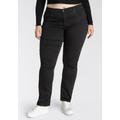 Straight-Jeans LEVI'S PLUS "314 Shaping Straight" Gr. 16 (46), Länge 34, schwarz (black) Damen Jeans Gerade