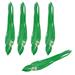 Unique Bargains 5 Pcs 7.1 Squid Skirt Octopus Shaped Soft Plastic Green Fishing Lure Fish Bait 1.6oz