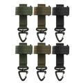 HOMEMAXS 6Pcs Carabiner Clip Sticky Strap Buckles Climbing Gloves Organizing Holder Nylon Hiking Hooks