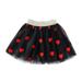 IROINNID Toddler Girls Tutu Skirts Cute Party Dance Skirts Strawberry Print Net Yarn Skirts Children Girls Tulle Princess Dressy Skirt Spring Saving Clearance