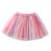 IROINNID Toddler Girls Tutu Skirts Cute Party Dance Skirts Embroidery Net Yarn Skirts Children Girls Tulle Princess Dressy Skirt Spring Saving