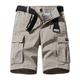 Disimlarl Cargo Shorts Mens Outdoor Multi Pocket Loose Short Casual Cotton Short Pants Khaki 29