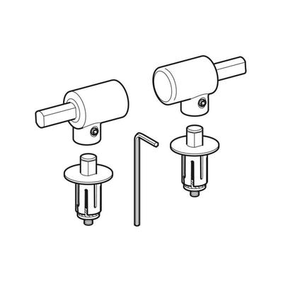 Metallscharniere 598054000 zu Flow WC-Sitz 575950 - Geberit