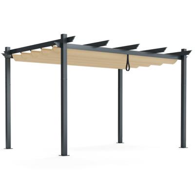 Costway 10 x 13 Feet Outdoor Aluminum Retractable ...