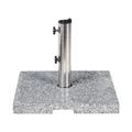 Pied de parasol carré en granit 45 x 45 cm gris