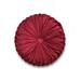 Lush Decor Pleated Soft Velvet Round Decorative Pillow