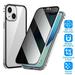 Magnetic Case for Phone 14Pro iMounTEK 360Â° Full Protection Anti-Peeping Phone Cover Double Sided Tempered Glass Shockproof and Scratch Resistant Protection Support Wireless Charger Case(Silver)