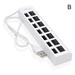 USB 2.0 hub charger switch distributor power AC adapter 7 Port PC L HOT D2H0