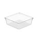 Transparent Stackable Desk Drawer Organizer Cabinet Vanity Cosmetics Tableware 15.3x15.3x5.2cm