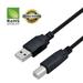 USB 2.0 Cable - A-Male to B-Male for Canon ImageRunner Printer (Specific Models Only) - 6 FT/2 PACK/BLACK