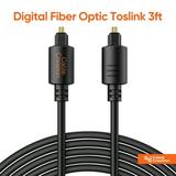 Optical Audio Cable CableCreation 3 Feet Digital Fiber Optic Cable for Home Theater Sound Bar TV PS4 Xbox VD/CD Player Blu-ray Players Game Console& More 0.9M