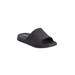 Wide Width Women's The Rubber Slide By Comfortview by Comfortview in Black (Size 7/8 W)