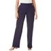 Plus Size Women's Linen Wide Leg Sailor Pant by Jessica London in Navy (Size 20 W)