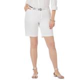 Plus Size Women's Chino Short by Jessica London in White (Size 24 W)