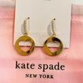 Kate Spade Accessories | Kate Spade New York Heart Symbol Drop/ Dangle Earrings Gold Plated | Color: Gold | Size: Os