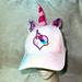 Disney Accessories | Disney Parks Inside Out Rainbow Unicorn Adult Baseball Cap Horn Ears Hat New!! | Color: Pink/White | Size: Os