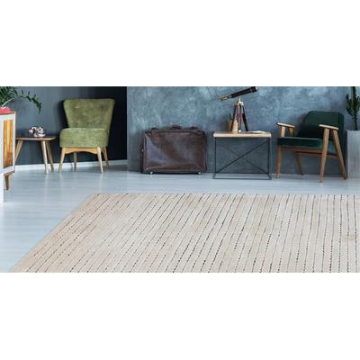 Teppich CALO-DELUXE "Scorpius 115" Gr. 2, beige (multi, beige), B:80cm H:12mm L:150cm, Viskose, Wolle, Teppiche, Hoch-Tief-Struktur, Wohnzimmer Image