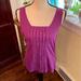 Tory Burch Tops | *Tory Burch* Pleated Cotton Tank Sz S Euc | Color: Pink/Purple | Size: S