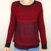 American Eagle Outfitters Sweaters | American Eagle Sweater Vintage Boyfriend Knit Stretch Oversized Small Red Black | Color: Black/Red | Size: S