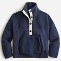 J. Crew Tops | J.Crew | Teddy Sherpa Button-Front Sweatshirt | Color: Blue | Size: S
