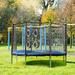 SereneLife 10' Round Backyard Trampoline w/ Safety Enclosure in Blue | Wayfair SLTRA10BL