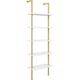 Everly Quinn 73" H x 24" W Steel Ladder Bookcase in White/Yellow | 73 H x 24 W x 12 D in | Wayfair 9AB321CCA8EB4BC987ED0225E74B6199