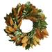 Primrue Fresh Magnolia & Olive 20" Greenery Wreath in Brown/Green | 20 H x 20 W x 4 D in | Wayfair A88E573A52C548E1ADE4D8CF39D8517E