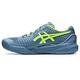 ASICS Men's Gel-Resolution 9 Tennis Shoes, Steel Blue/Hazard Green, 12 UK