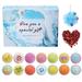 Abody 14PCS Bath Bomb Gift Set Bath Salt Balls Essential Oil Bath Bombs with Natural Dry Flowers and Bath Sponge for Moisturizing Skin and Fizzy Spa Aromatic Odor