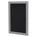 GHENT PA12418TR-BK Enclosed Rubber Bulletin Board 24"x18", 1 Hinged Door, Black