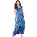 Plus Size Women's Morning to Midnight Maxi Dress (With Pockets) by Catherines in Deep Grape Sketched Floral (Size 0X)