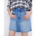 Madewell Skirts | Madewell Leandra Rigid Denim A-Line Mini Denim Cutoff Jean Skirt Raw Hem Size 27 | Color: Blue | Size: 27