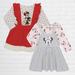 Disney Dresses | Nwt Disney Minnie Mouse Baby Girls Dress Sets, Size 18 Months | Color: Pink/Red | Size: 18mb