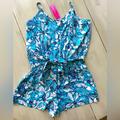 Lilly Pulitzer Pants & Jumpsuits | New Lilly Pulitzer Romper, Perfect For The Summer! | Color: Blue/White | Size: Xl