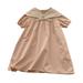 Qufokar Baby Girl Valentine S Day One Piece Clothes Open Back Lace And Mesh Bridesmaid Dress Toddler Kids Baby Girls Solid Dress Short Sleeve A Line Ruffle Summer Sundress Princess Dresses