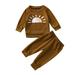 Qufokar Baby Boy mas Outfit Green 6 Month Baby Gift Set Toddler Baby Kids Boys Suit Long Sleeve Sweatshirt Pullover Top Jogger Pants Set Fall Winter Clothes Sets