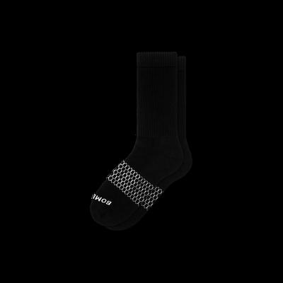 Women's Solids Calf Socks - Black - Cotton