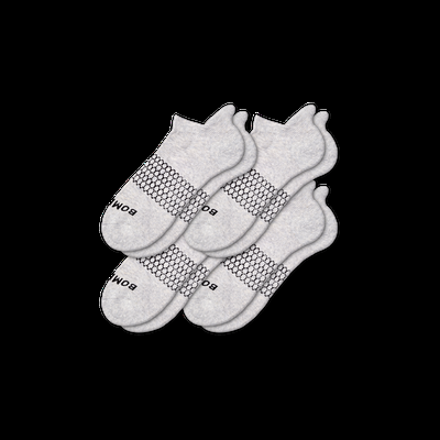 Men's Solids Ankle Sock 4-Pack - Grey - Large - Bombas